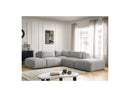 Jana - Modular Fixed Corner Sofa With Headrests - Velvet Fabric With 2 Low Chairs, 1 Corner And 2 Poufs - Reversible