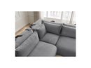Jana - Modular Fixed Corner Sofa With Headrests - Velvet Fabric With 2 Low Chairs, 1 Corner And 2 Poufs - Reversible