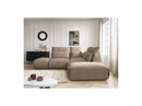 Jana - Modular Fixed Corner Sofa With Headrests - Velvet Fabric With 2 Low Chairs, 1 Corner And 2 Poufs - Reversible