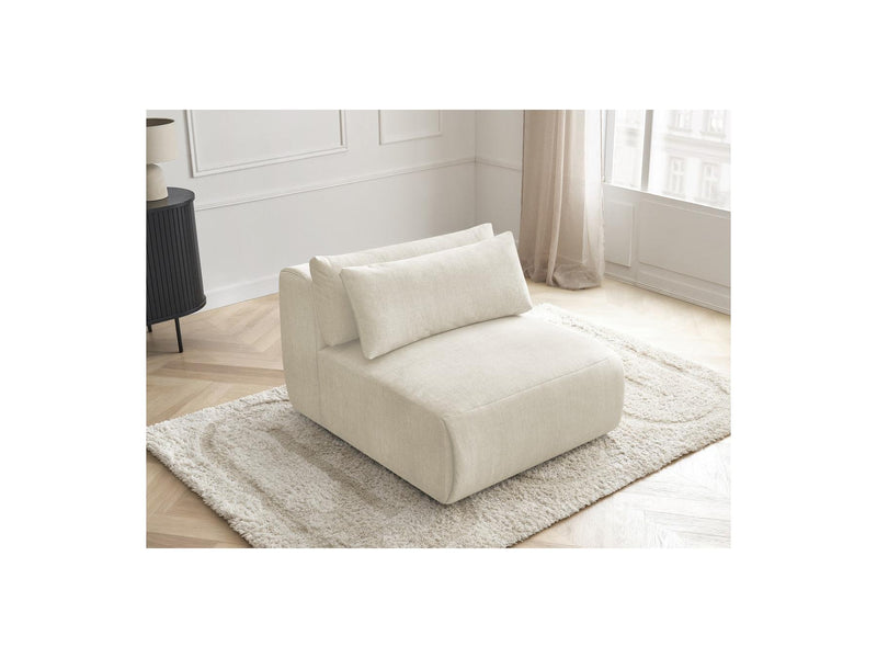 Jana - Chauffeuse 1 Place Avec Têtière Pour Canapé Modulable - Tissu Velours