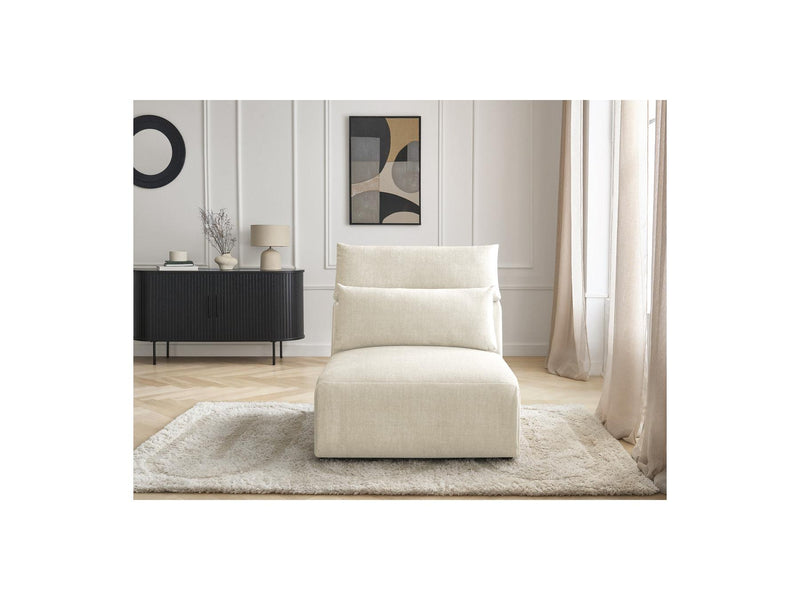 Jana - Chauffeuse 1 Place Avec Têtière Pour Canapé Modulable - Tissu Velours