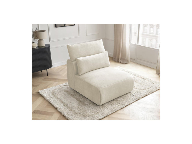 Jana - Chauffeuse 1 Place Avec Têtière Pour Canapé Modulable - Tissu Velours