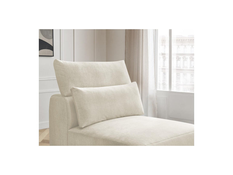 Jana - Chauffeuse 1 Place Avec Têtière Pour Canapé Modulable - Tissu Velours