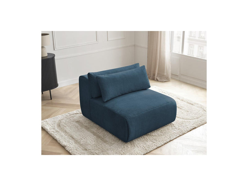 Jana - Chauffeuse 1 Place Avec Têtière Pour Canapé Modulable - Tissu Velours
