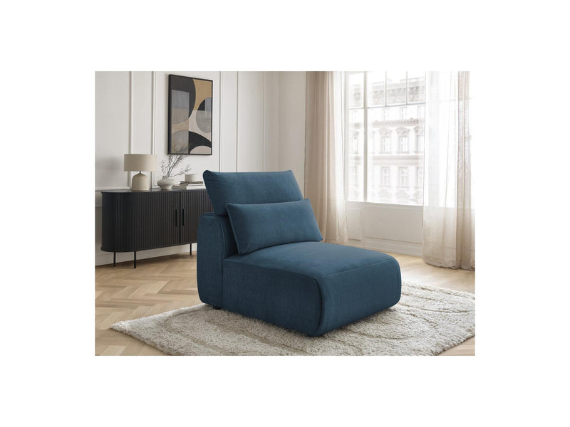 Jana - Chauffeuse 1 Place Avec Têtière Pour Canapé Modulable - Tissu Velours