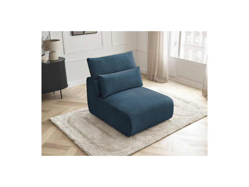 Jana - Chauffeuse 1 Place Avec Têtière Pour Canapé Modulable - Tissu Velours