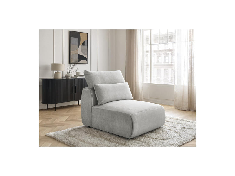 Jana - Chauffeuse 1 Place Avec Têtière Pour Canapé Modulable - Tissu Velours