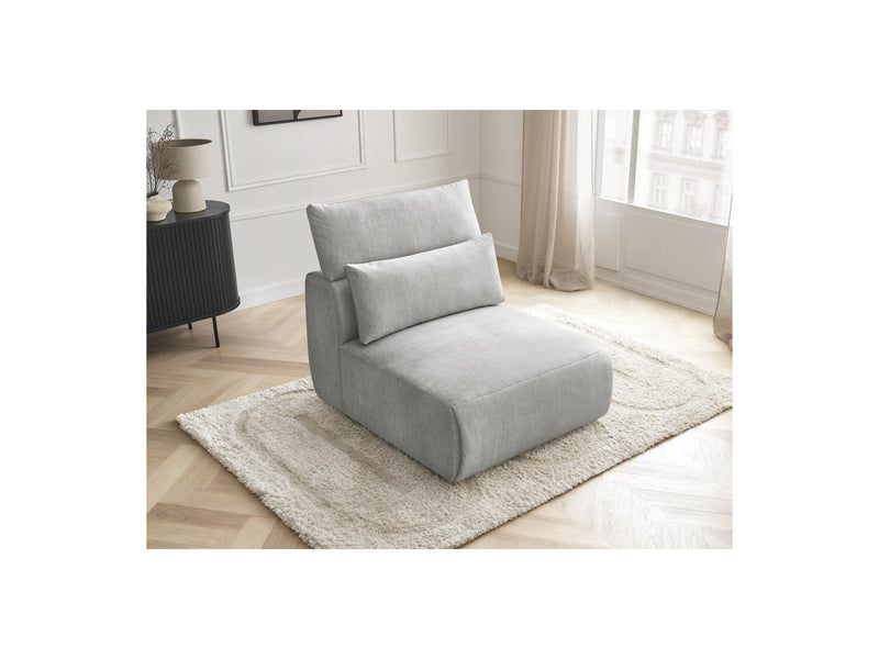 Jana - Chauffeuse 1 Place Avec Têtière Pour Canapé Modulable - Tissu Velours