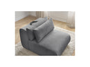 Jana - Chauffeuse 1 Place Avec Têtière Pour Canapé Modulable - Tissu Velours