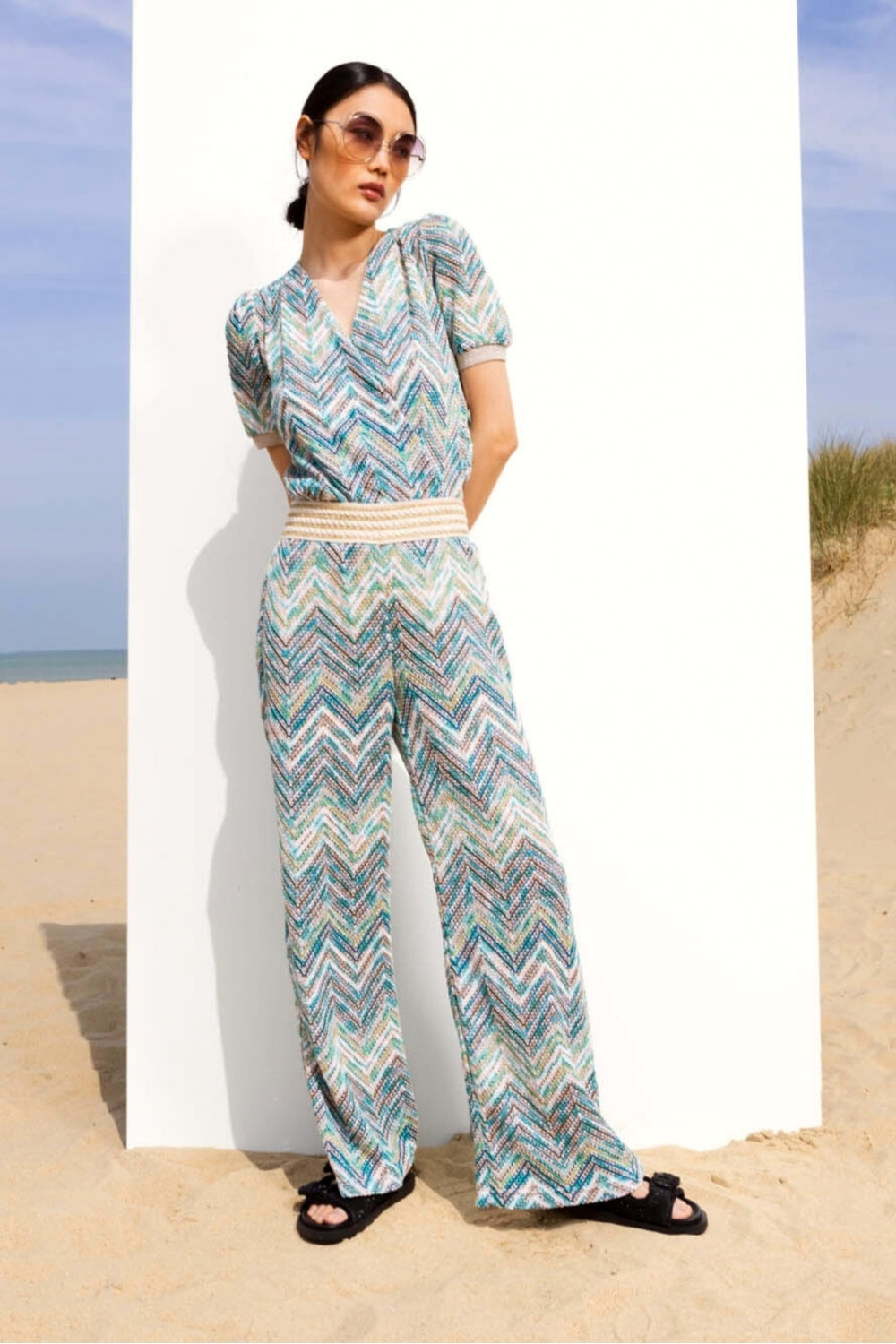 The Mélanie Zigzag Blue Pants