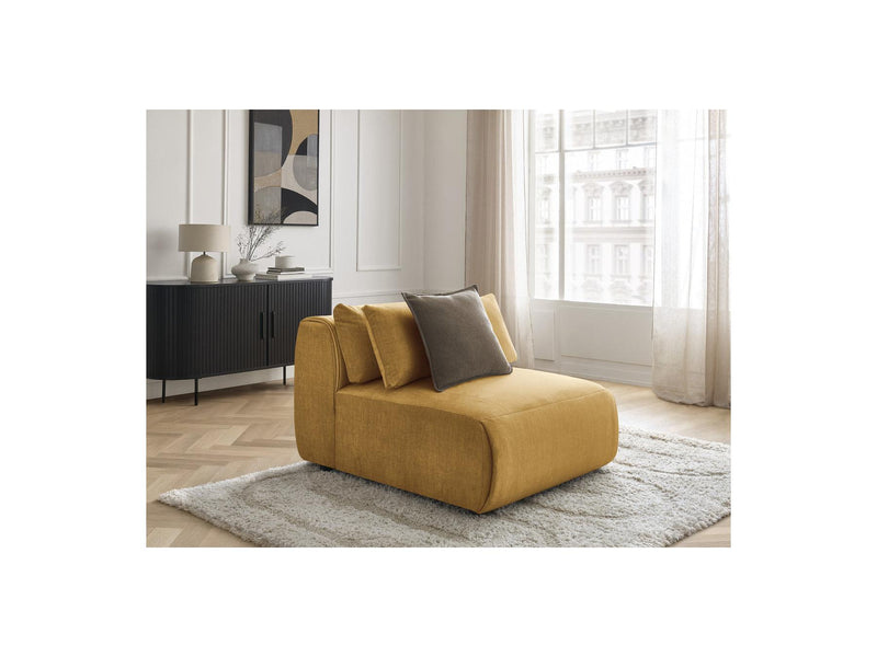 Jana - Chauffeuse 1 Place Avec Têtière Pour Canapé Modulable - Tissu Velours