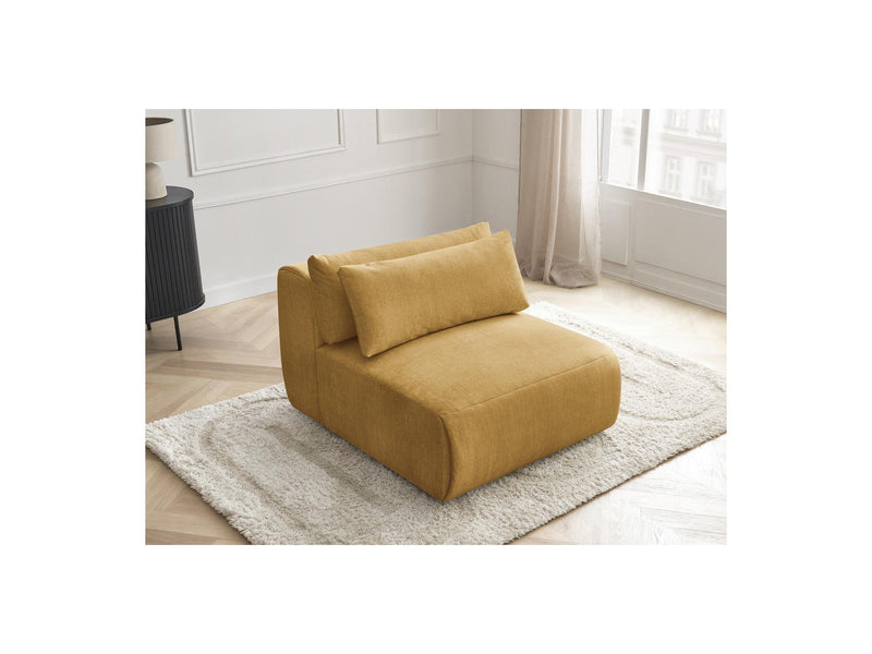 Jana - Chauffeuse 1 Place Avec Têtière Pour Canapé Modulable - Tissu Velours
