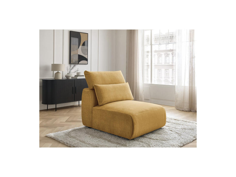 Jana - Chauffeuse 1 Place Avec Têtière Pour Canapé Modulable - Tissu Velours