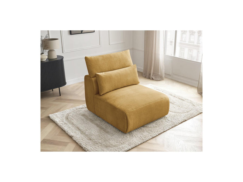 Jana - Chauffeuse 1 Place Avec Têtière Pour Canapé Modulable - Tissu Velours