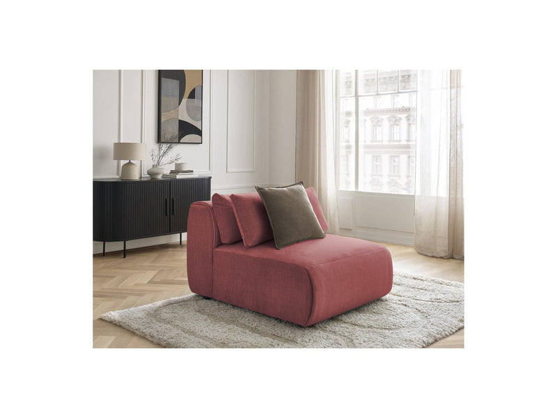 Jana - Chauffeuse 1 Place Avec Têtière Pour Canapé Modulable - Tissu Velours