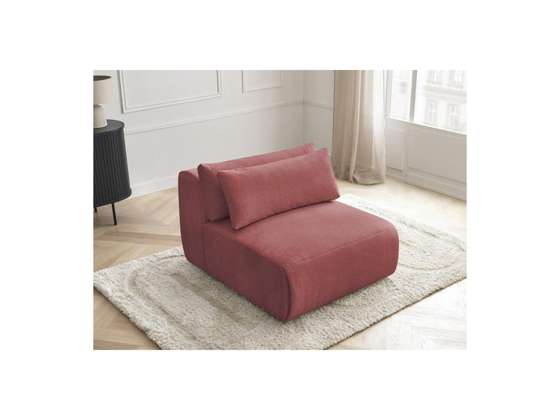 Jana - Chauffeuse 1 Place Avec Têtière Pour Canapé Modulable - Tissu Velours