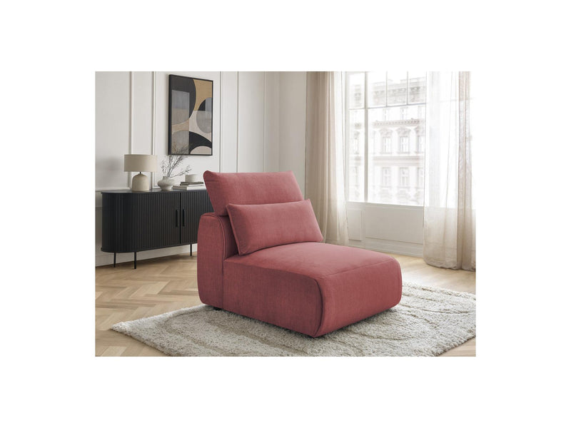 Jana - Chauffeuse 1 Place Avec Têtière Pour Canapé Modulable - Tissu Velours