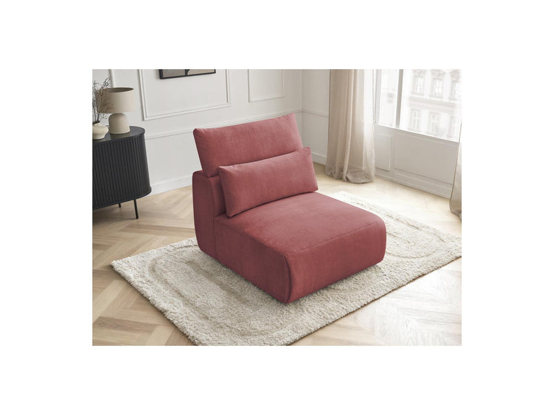 Jana - Chauffeuse 1 Place Avec Têtière Pour Canapé Modulable - Tissu Velours