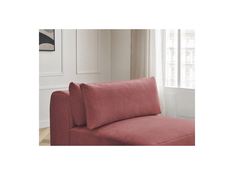 Jana - Chauffeuse 1 Place Avec Têtière Pour Canapé Modulable - Tissu Velours