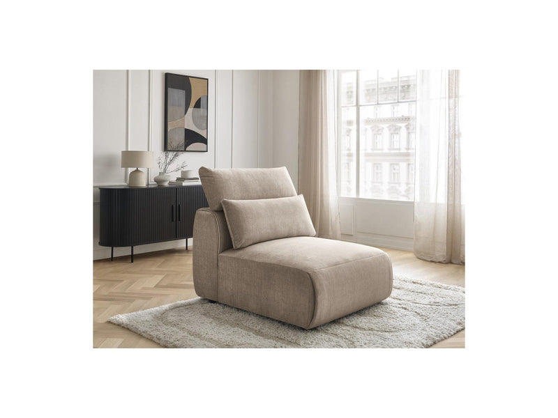 Jana - Chauffeuse 1 Place Avec Têtière Pour Canapé Modulable - Tissu Velours