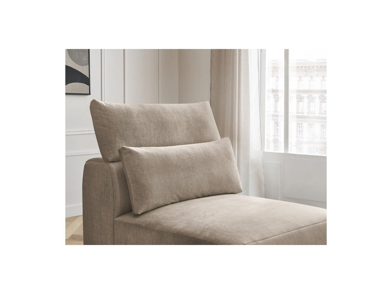 Jana - Chauffeuse 1 Place Avec Têtière Pour Canapé Modulable - Tissu Velours