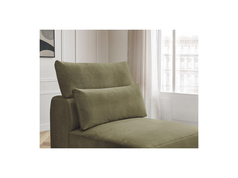 Jana - Chauffeuse 1 Place Avec Têtière Pour Canapé Modulable - Tissu Velours