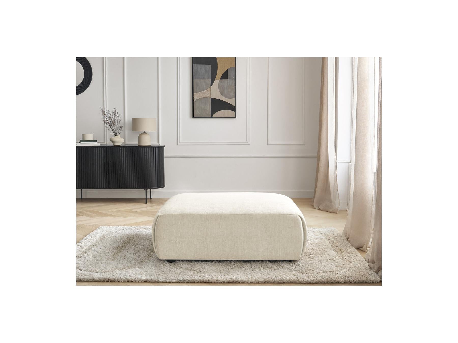 Jana - Pouf Grand - Tissu Velours
