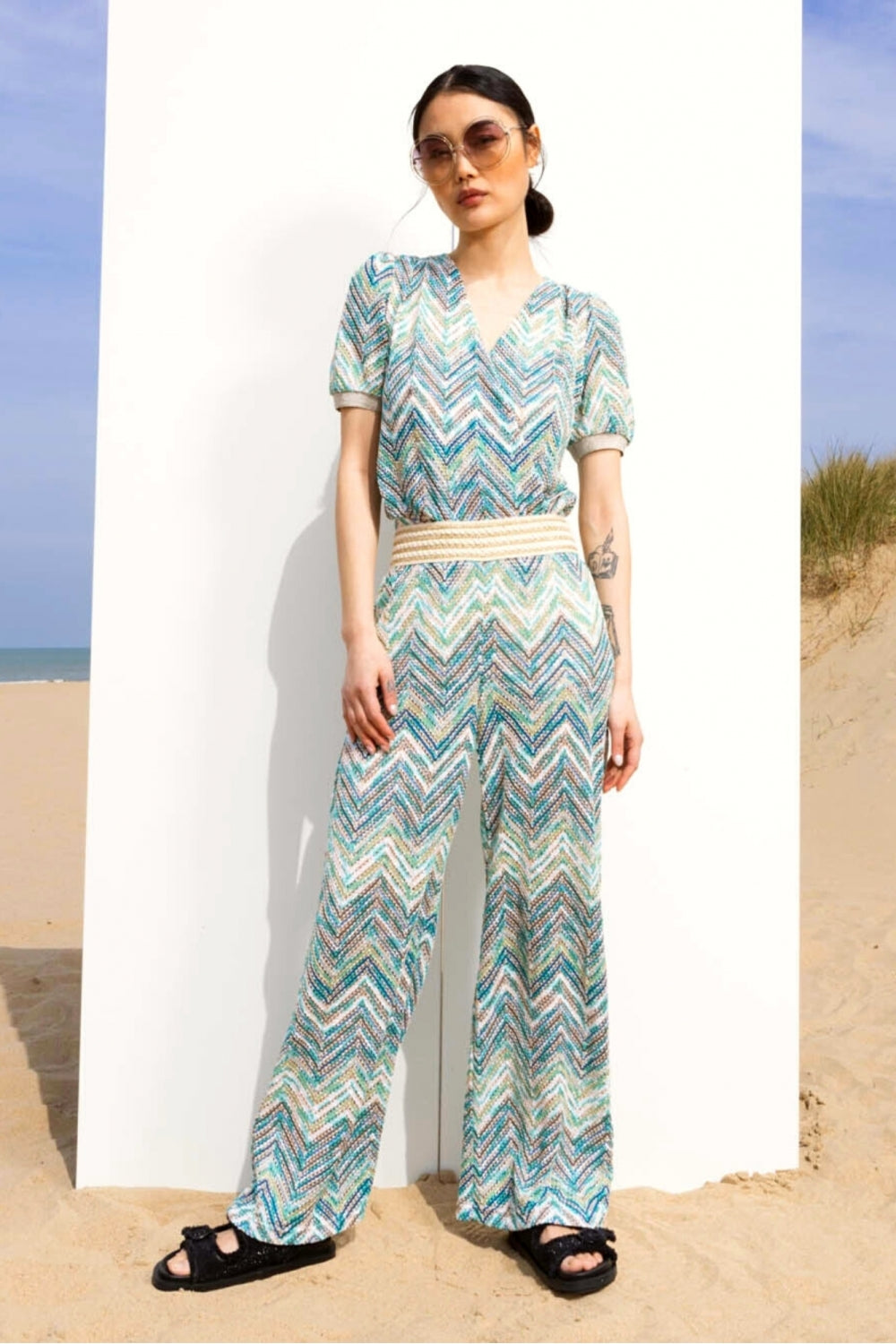 The Mélanie Zigzag Blue Pants