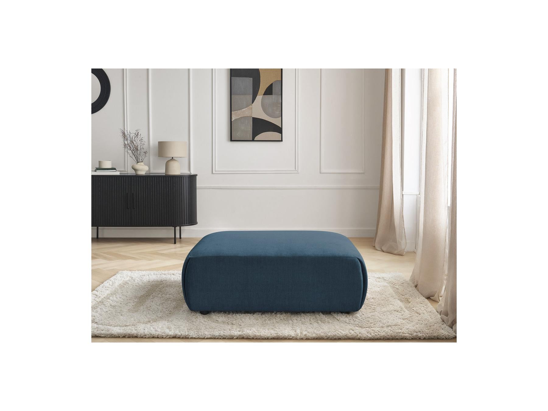 Jana - Pouf Grand - Tissu Velours