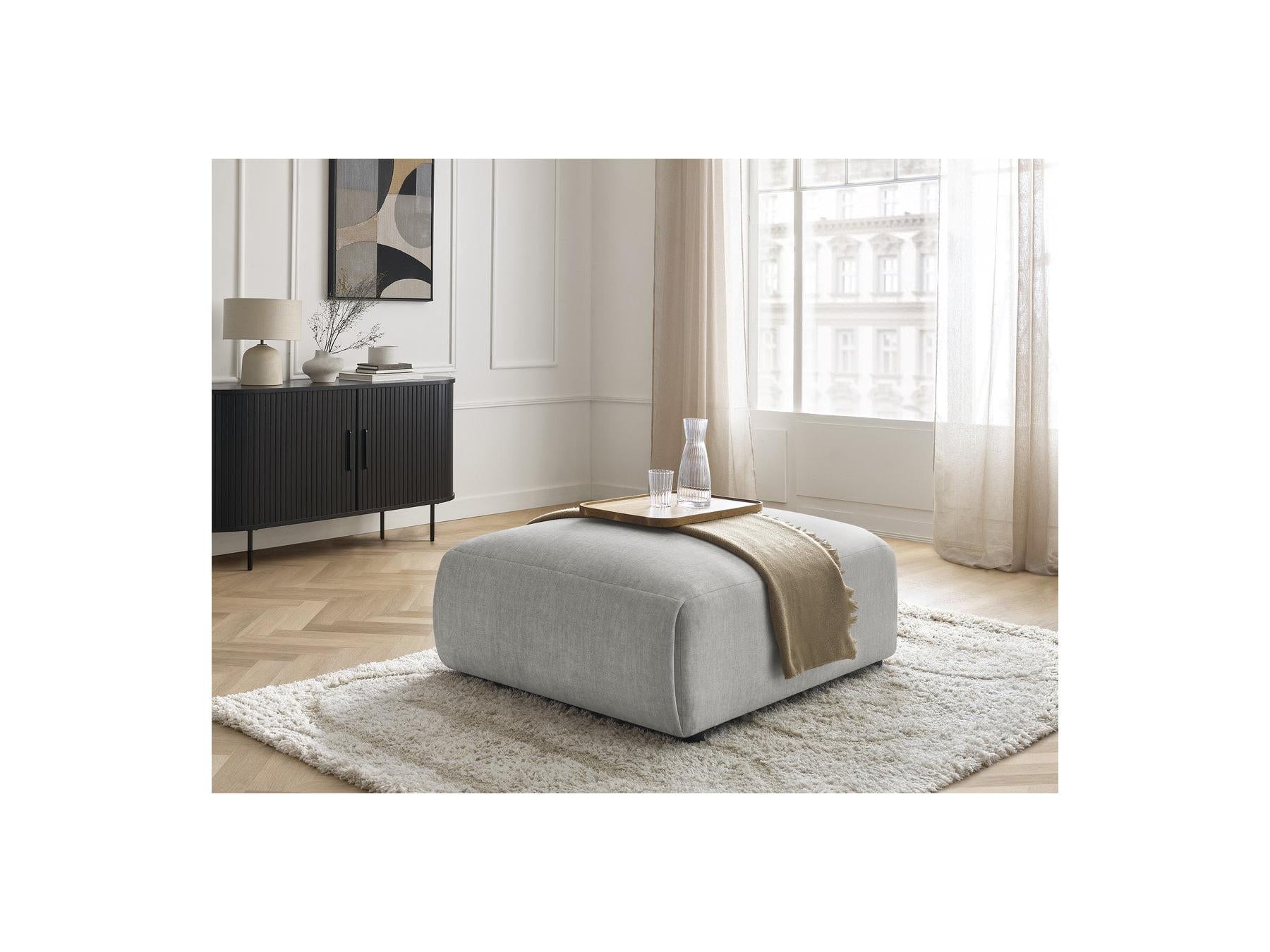 Jana - Pouf Grand - Tissu Velours
