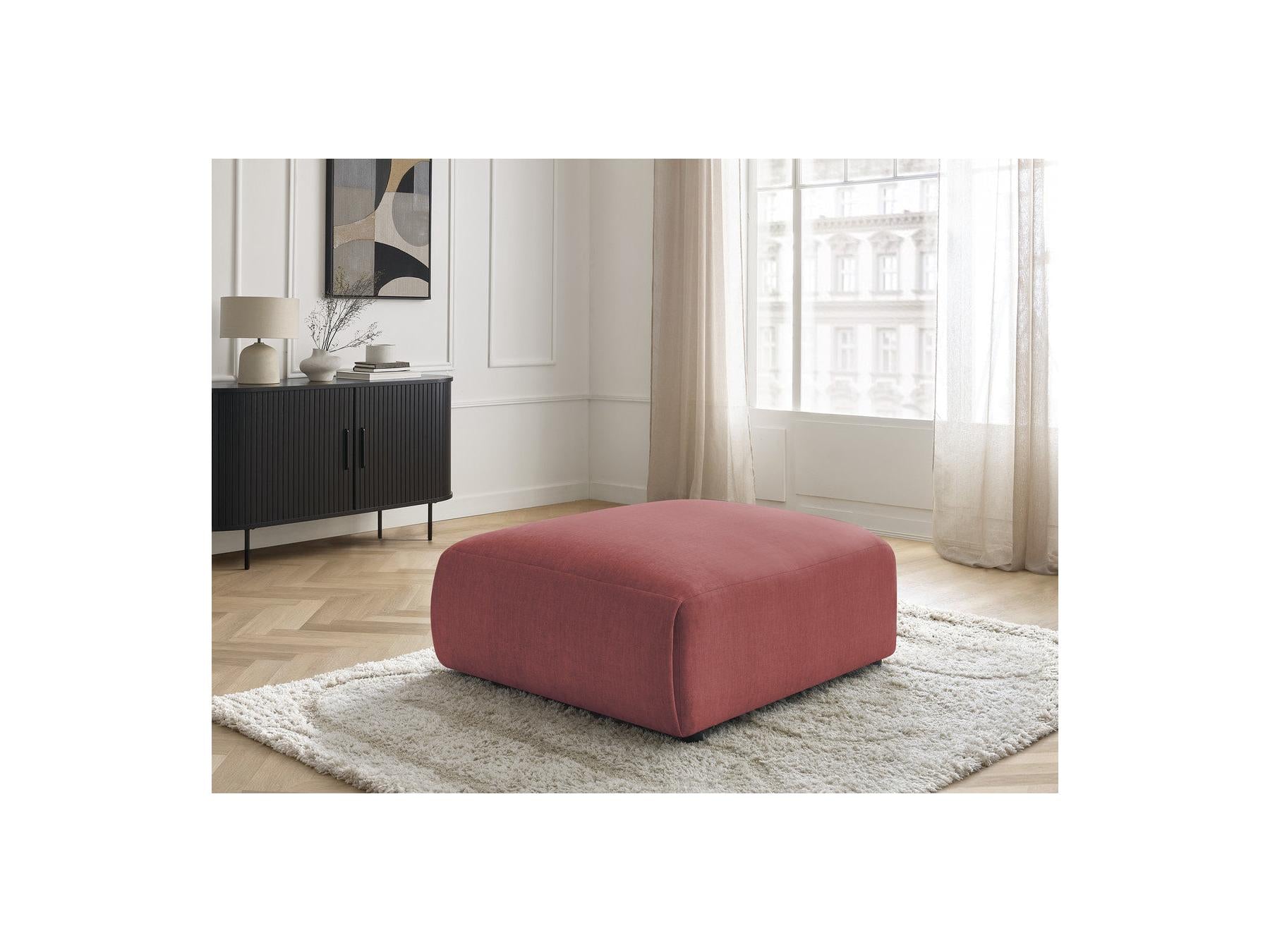 Jana - Pouf Grand - Tissu Velours