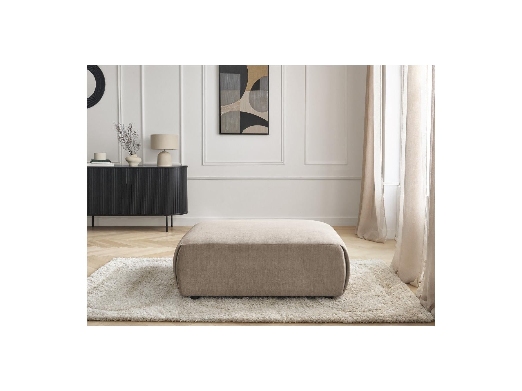 Jana - Pouf Grand - Tissu Velours
