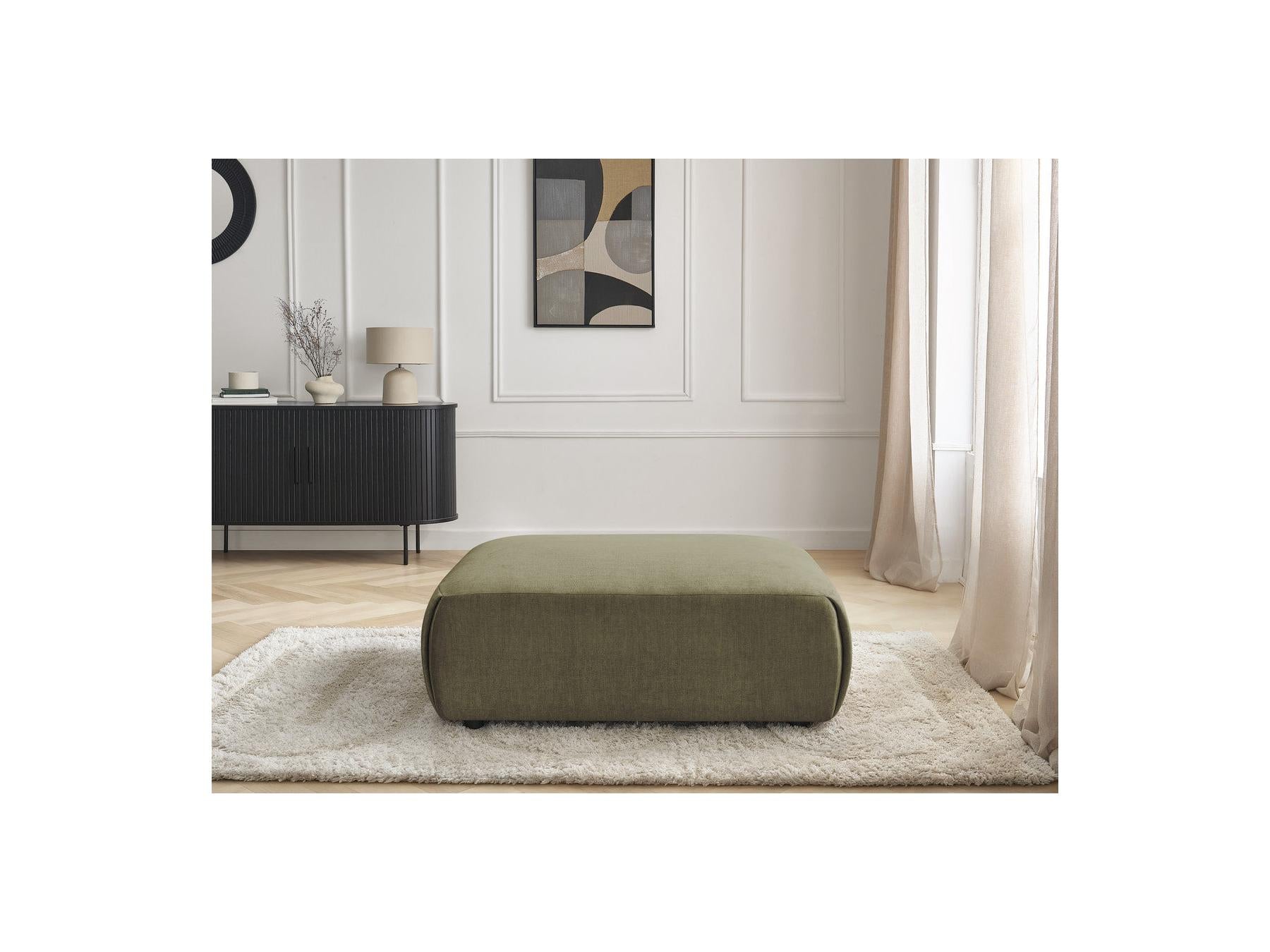 Jana - Pouf Grand - Tissu Velours