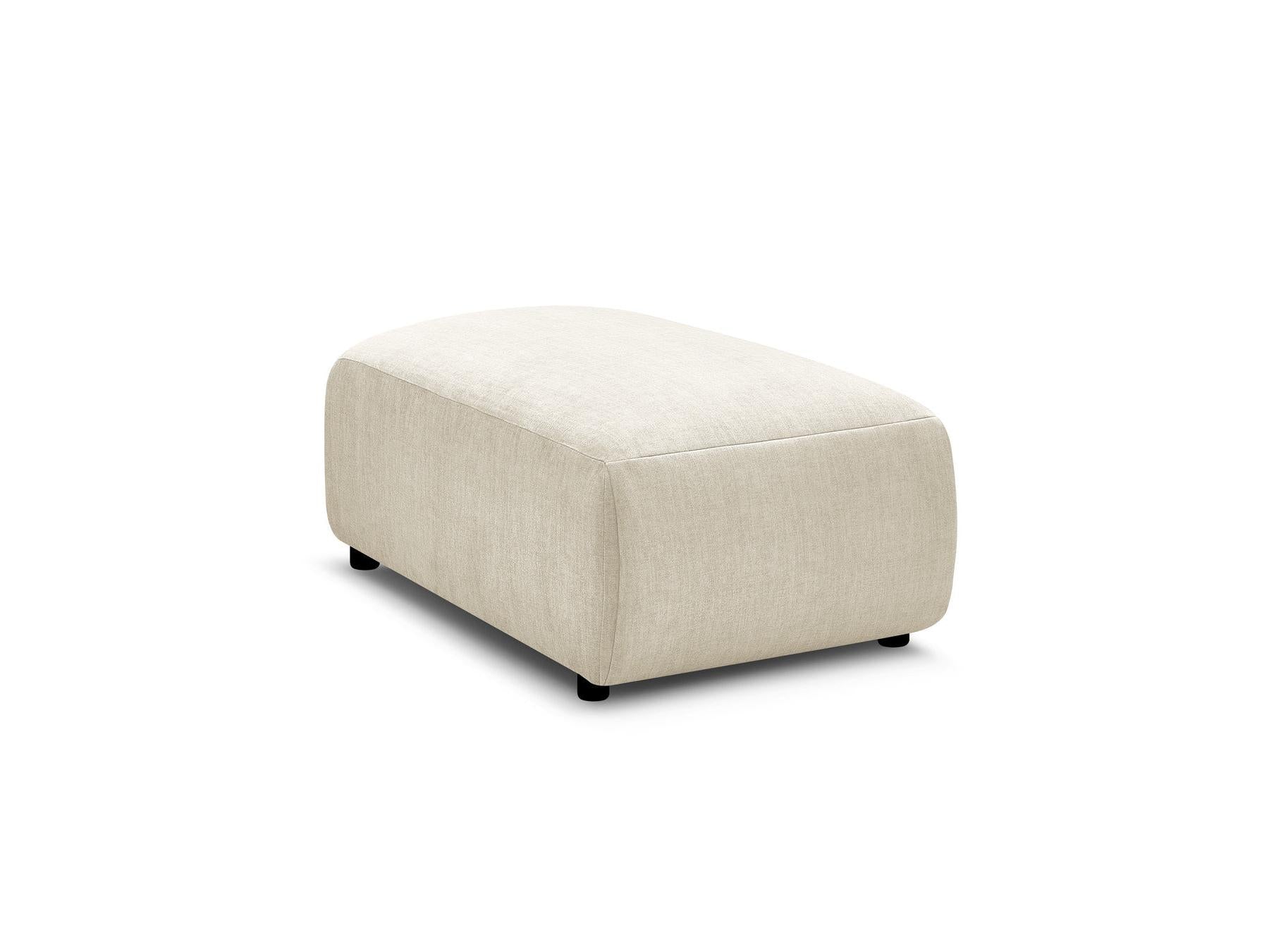 Jana - Small Ottoman - Velvet Fabric