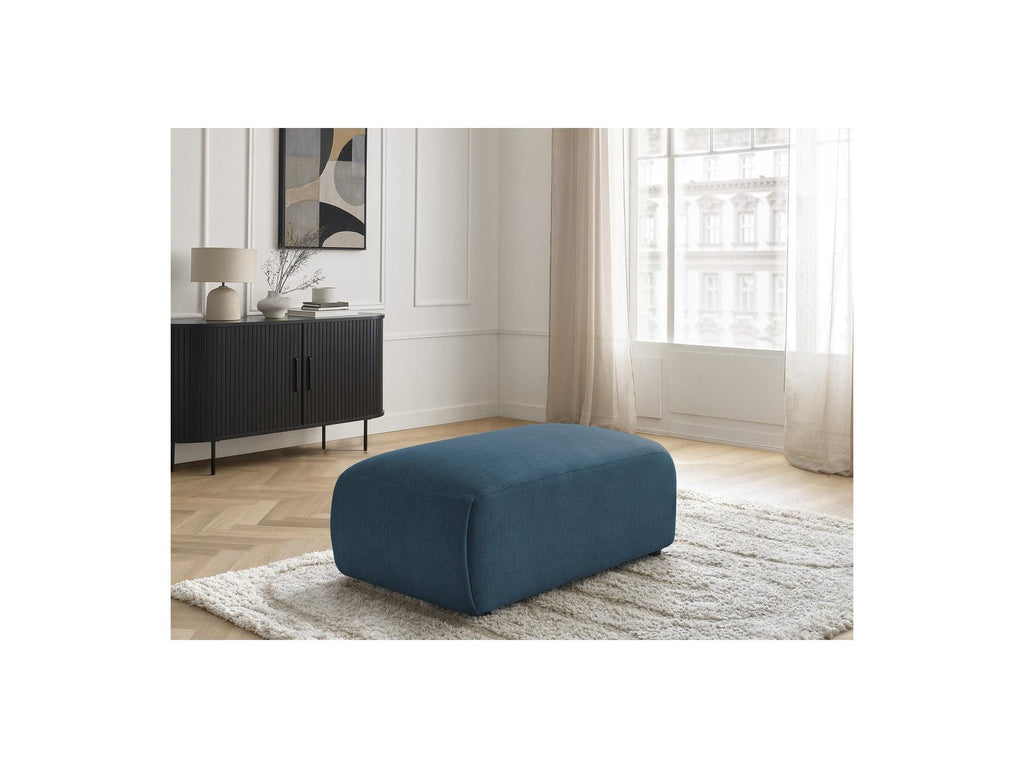 Jana - Small Ottoman - Velvet Fabric