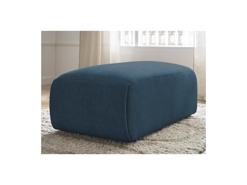Jana - Small Ottoman - Velvet Fabric