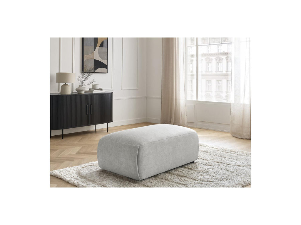 Jana - Small Ottoman - Velvet Fabric