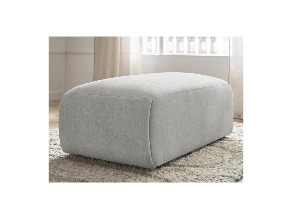Jana - Small Ottoman - Velvet Fabric