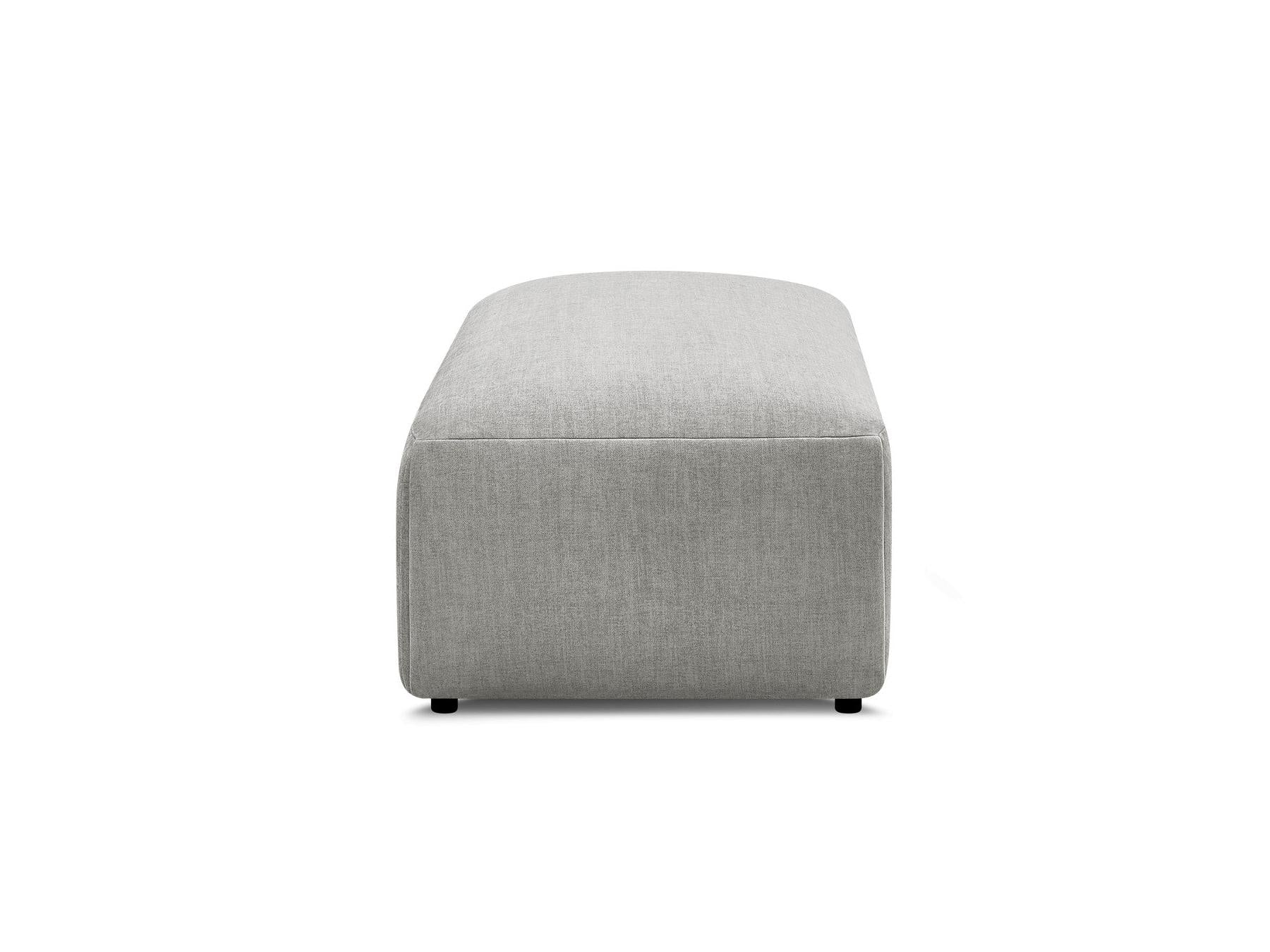 Jana - Small Ottoman - Velvet Fabric