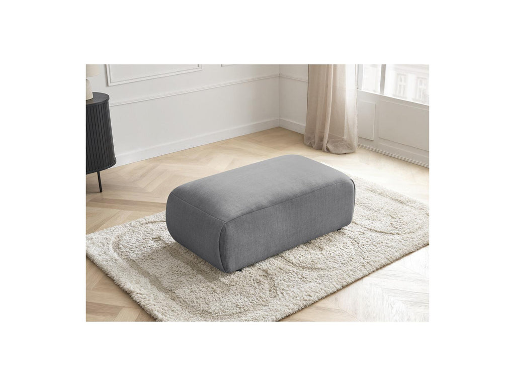 Jana - Small Ottoman - Velvet Fabric