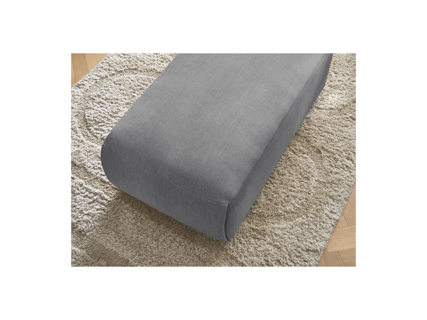Jana - Small Ottoman - Velvet Fabric