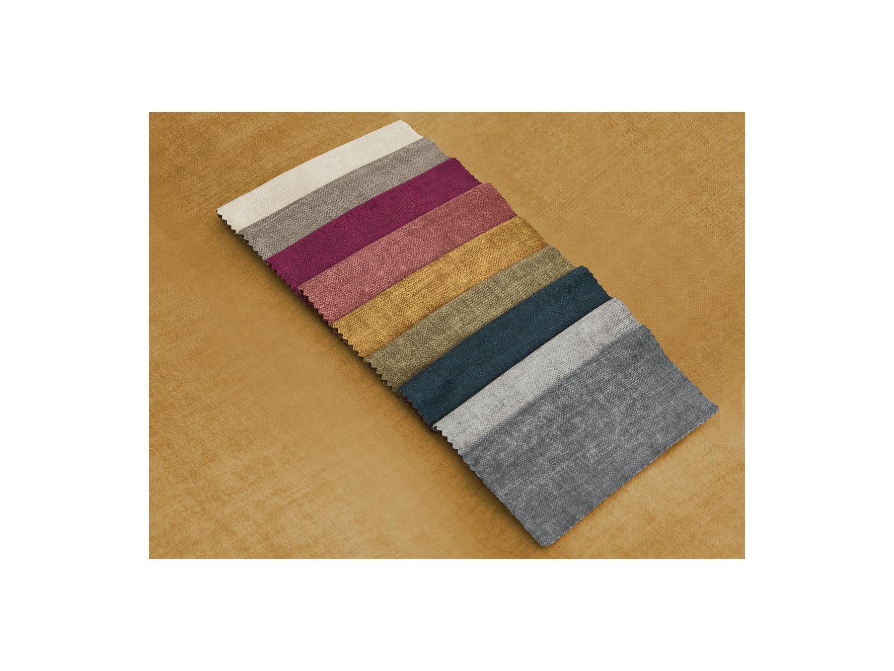 Jana - Small Ottoman - Velvet Fabric