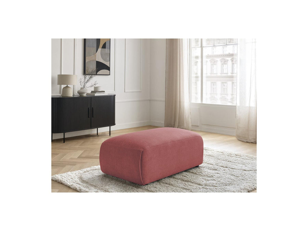 Jana - Small Ottoman - Velvet Fabric