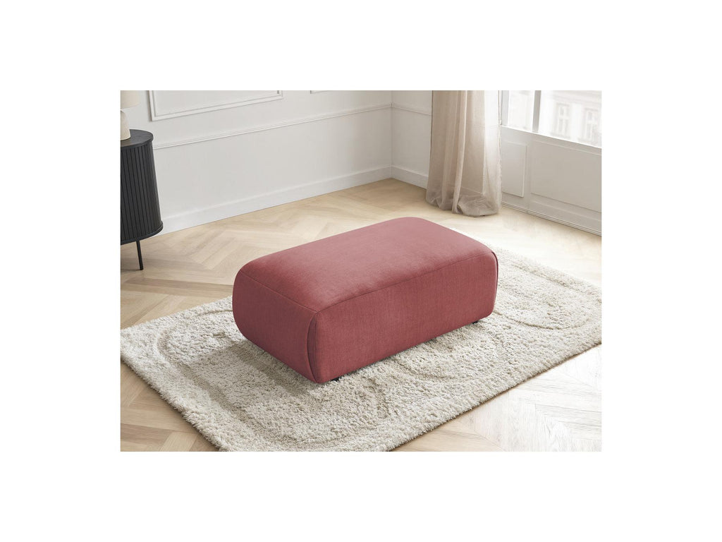 Jana - Small Ottoman - Velvet Fabric