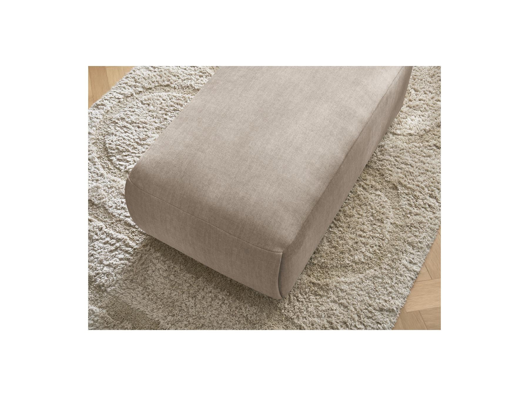 Jana - Small Ottoman - Velvet Fabric