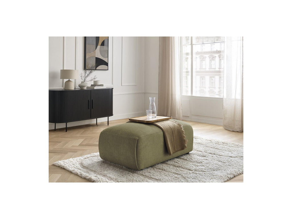 Jana - Small Ottoman - Velvet Fabric
