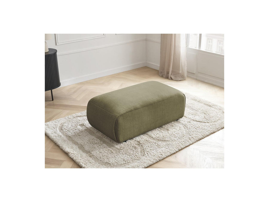 Jana - Small Ottoman - Velvet Fabric