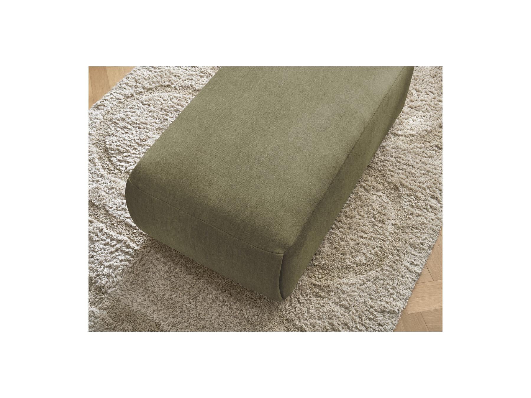 Jana - Small Ottoman - Velvet Fabric