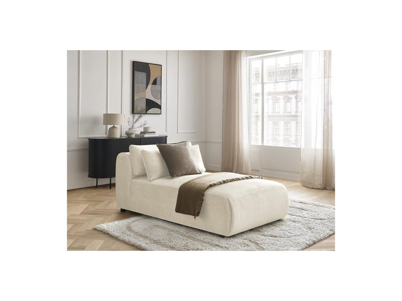 Jana - Méridienne Avec Têtière Pour Canapé Modulable - Tissu Velours