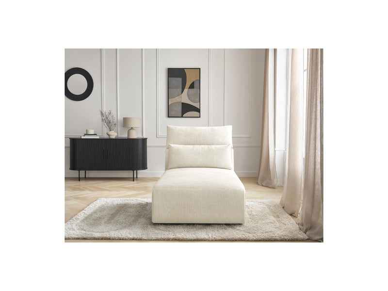 Jana - Méridienne Avec Têtière Pour Canapé Modulable - Tissu Velours